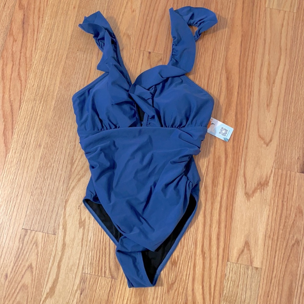 Women’s navy bathing suit